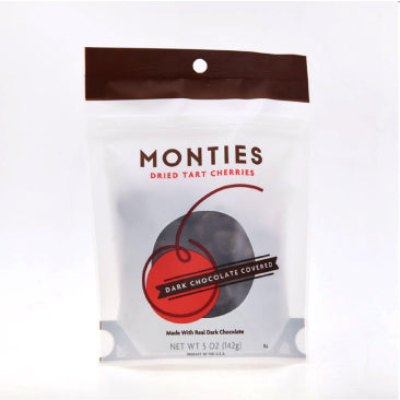 Monties Dried Tart Cherries-Dark Chocolate Covered