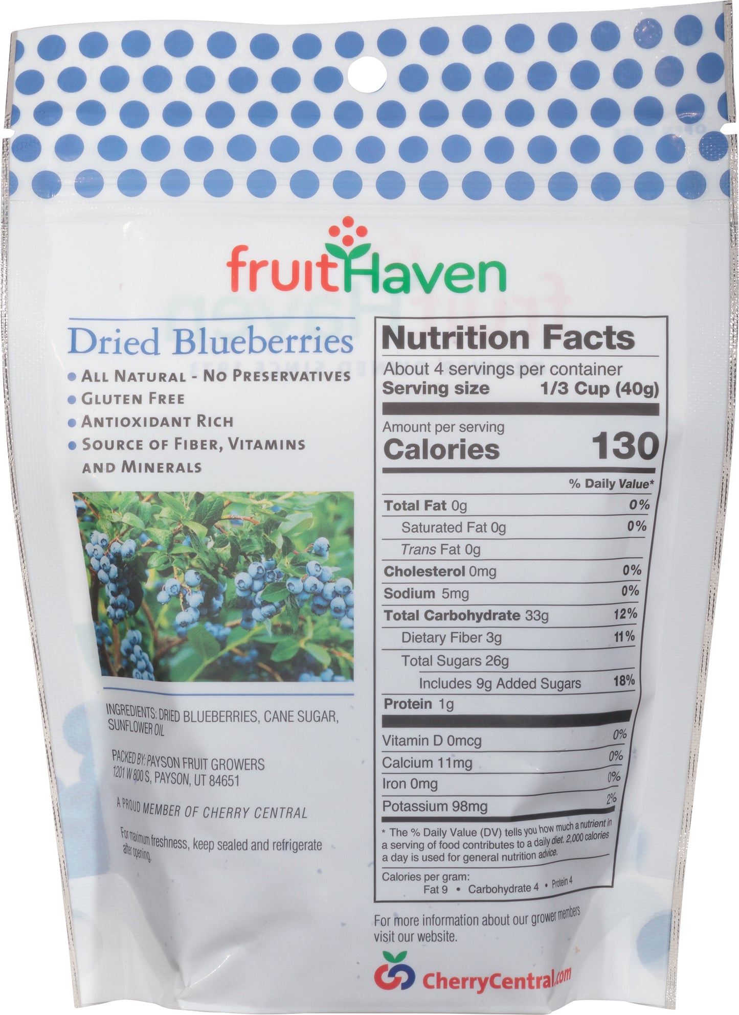 6 Oz Dried Blueberries