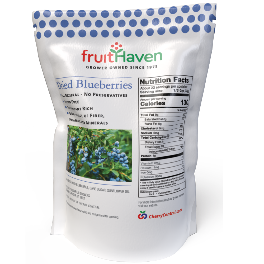 32 Oz Dried Blueberries Payson Fruit Growers